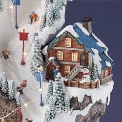 ski village led rotating train winter brand christmas