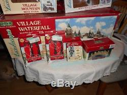 Lemax Christmas Village Collection Lot Waterfall Backdrops Mountain Look,Small Bedroom Arrangement Ideas