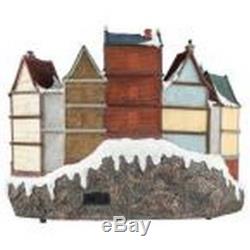 12.5in Animated Holiday Downtown Christmas Village Houses Musical Tabletop Decor