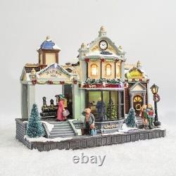 12 LED Train Station Prelit Village Building Christmas Tabletop Holiday Decor