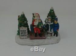 12 Piece Assorted Ceramic Christmas Village Victorian 1998 Visit Santa Included