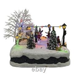 13 Lighted LED Ice Skating Rink Village Accessory Fun Tabletop Christmas Decor