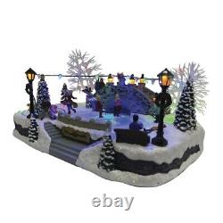 13 Lighted LED Ice Skating Rink Village Accessory Fun Tabletop Christmas Decor