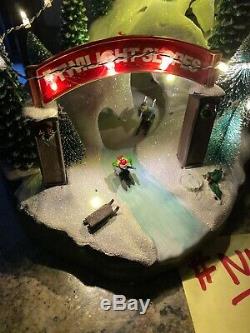 14.5 Christmas Village Downhill Snow Ski Resort Slope Animated Lighted Musical