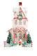 15 Cody Foster Pink Snowy Putz Merry House Retro Vntg Style Christmas Decor