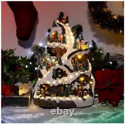 18 in. Tall Animated Winter Wonderland Set with LED Light and Music US STOCK