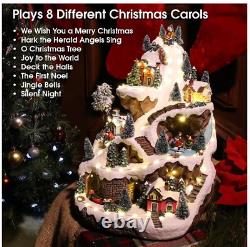 18 in. Tall Animated Winter Wonderland Set with LED Light and Music US STOCK