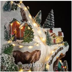 18 in. Tall Animated Winter Wonderland Set with LED Light and Music US STOCK