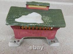 1991 Lemax Covered Oak Ridge Bridge Ceramic Christmas Village Figure