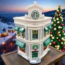 1995 Dept 56 Original Snow Village Starbucks Coffee Christmas Building #54859