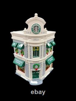 1995 Dept 56 Original Snow Village Starbucks Coffee Christmas Building #54859