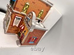1995 Dept 56 Snow Village VILLAGE POLICE STATION withBox, Light, & Hangtag, Mint