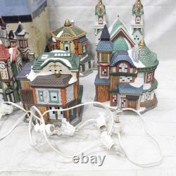1997 Kirkland Christmas 37 Piece Lighted Victorian Village VTG 7 Complete Set