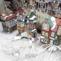 1997 Kirkland Christmas 37 Piece Lighted Victorian Village VTG 7 Complete Set