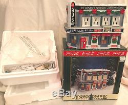 1999 Coca Cola Town Sq Set/7 Polar Pal Jordan's Jack's Bus Sleigh Motel Eckerd's