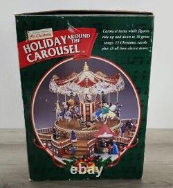 1999 Mr. Christmas Holiday Around the Carousel Musical 30 Songs Animated With Box