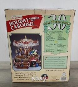1999 Mr. Christmas Holiday Around the Carousel Musical 30 Songs Animated With Box