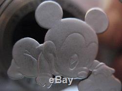 1-oz. 999 Silver Mickey& Minni's Baby Boy 1st Treasure's Christmas Coin + Gold