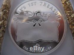 1-oz. 999 Silver Mickey& Minni's Baby Boy 1st Treasure's Christmas Coin + Gold