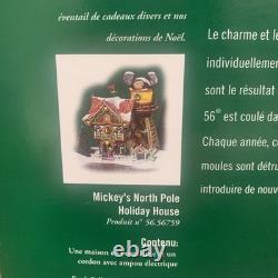 2003 Dept. 56 North Pole Series Mickey's North Pole Holiday House Retired with Box