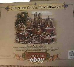 2003 Grandeur Noel 37 Piece Fiber Optic Victorian Village Collectors Ed ition