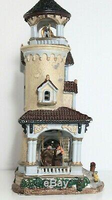 2003 Lemax Carole Towne Collection Tuscany Bell Tower with Adapter RARE