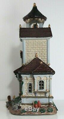 2003 Lemax Carole Towne Collection Tuscany Bell Tower with Adapter RARE