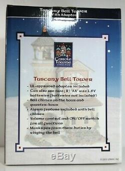 2003 Lemax Carole Towne Collection Tuscany Bell Tower with Adapter RARE