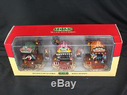 2004 Lemax Village Collection 5pc. Carnival Kiosks & Figurines Table Accents Set