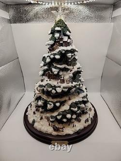 2004 Thomas Kinkade Village Christmas Illuminated Tree 15 Bradford Editions