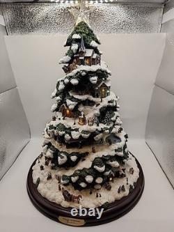 2004 Thomas Kinkade Village Christmas Illuminated Tree 15 Bradford Editions