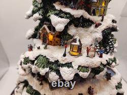 2004 Thomas Kinkade Village Christmas Illuminated Tree 15 Bradford Editions