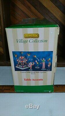 2006 LEMAX Table Accent CARNIVAL TICKET BOOTH WITH FIGURINES #63563