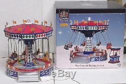 2009 Lemax Carnival ride THE COSMIC SWING set of 2 withBOX animated, sound, light