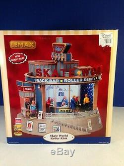 2009 Lemax Village SKATE WORLD ROLLER RINK #95896 withbox Lighted Animated Musical