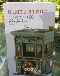 2013 Department 56 Christmas In The City #4030345 FULTON FISH HOUSE Unused NRFB