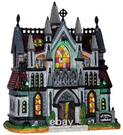 2016 Lemax Spooky Town All Hallows Cathedral RETIRED Lighted Building Rare New