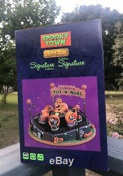 2019 LEMAX SPOOKYTOWN Village House PUMPKIN TILT-N-HURL Sights & Sounds