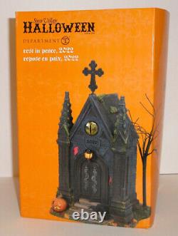 2022 Department 56 Halloween Village Rest In Peace Crypt Lighted! Brand New