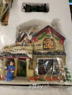 27 pc Lighted Christmas Village House Set with back drops by Big Lots Dept 360