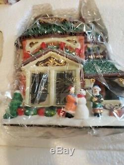 27 pc Lighted Christmas Village House Set with back drops by Big Lots Dept 360