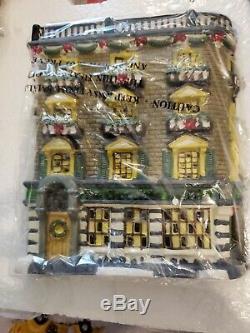 27 pc Lighted Christmas Village House Set with back drops by Big Lots Dept 360