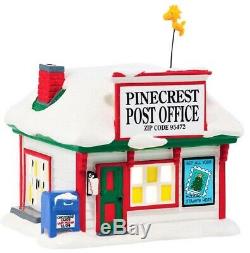 2 x NEW Dept 56 Peanuts Village, Rare Pinecrest Post Office & Kite Shop Building