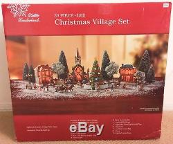 30 Piece LED Christmas Village Set with Lights & Music NEW IN BOX