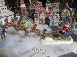 35pc Vintage Ceramic Christmas Village Houses Church Blacksmith Shops Bridge U41