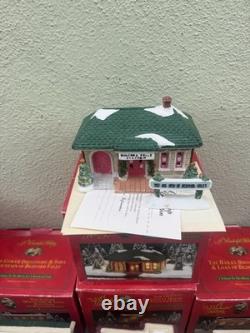 6-pc 1993 Target Its A Wonderful Life Holiday Village Set Christmas Bedford Fall