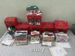 6-pc 1993 Target Its A Wonderful Life Holiday Village Set Christmas Bedford Fall