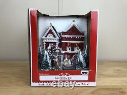 8 House Set of Holiday Time Light Up Christmas Village Houses