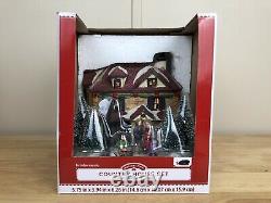 8 House Set of Holiday Time Light Up Christmas Village Houses