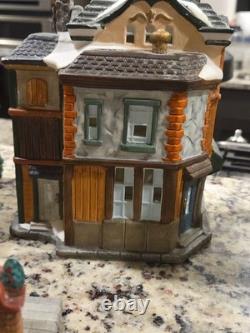 8 Pcs CHRISTMAS Village Church, Candy, Horse & Carriage DEPARTMENT Store